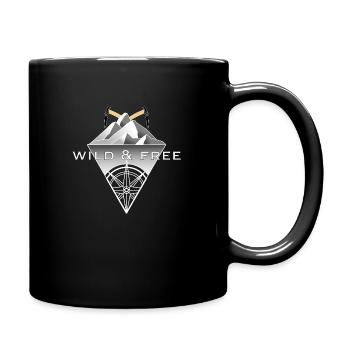 wild and free 4 - Tasse einfarbig - Schwarz - Rechts