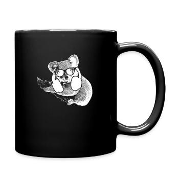 Koala Tierliebhaber Kopfhörer Sonnenbrille Naturfa - Tasse einfarbig - Schwarz - Rechts