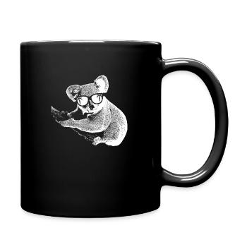 Koala Tierliebhaber Naturfans Sonnenbrille Urlaub - Tasse einfarbig - Schwarz - Rechts