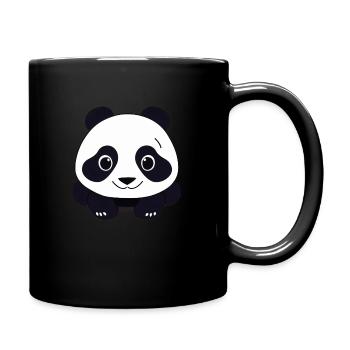 Süßer Panda Kawaii Cartoon Bär Liebe 4 - Tasse einfarbig - Schwarz - Rechts