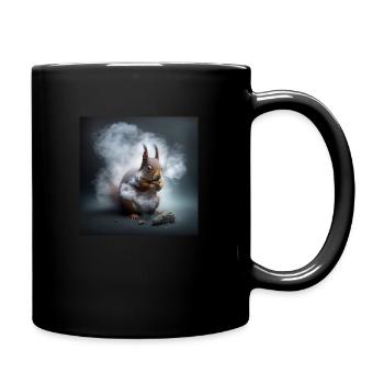 Das Eichhörnchen im Dunst - Oachkatzlschors - Tasse einfarbig - Schwarz - Rechts