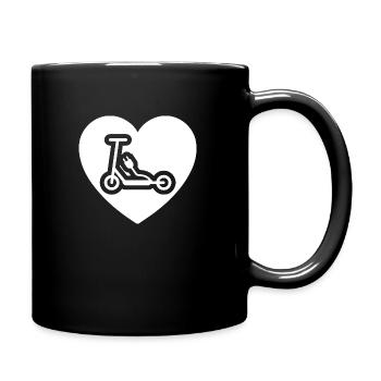 E-Scooter E-Roller Scooter - Tasse einfarbig - Schwarz - Rechts