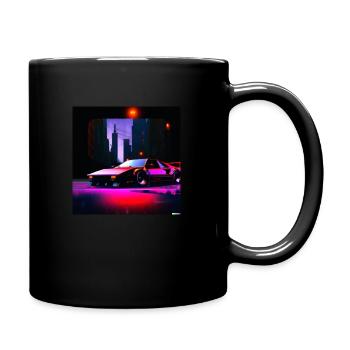 Sportscar in dark city - Tasse einfarbig - Schwarz - Rechts