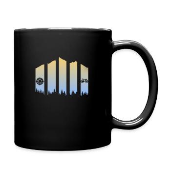 kompass gravel2 - Tasse einfarbig - Schwarz - Rechts