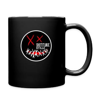 Stille Liebe - Tasse einfarbig - Schwarz - Rechts