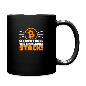 So wertvoll wie ein kleines Stack - Tasse einfarbig - Schwarz - Rechts