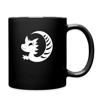 Cartoon Drache Feuer Fantasie Comic Drachen 3 - Tasse einfarbig - Schwarz - Rechts