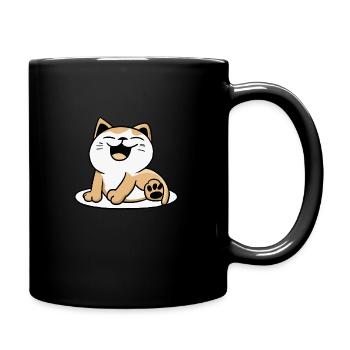 Happy cat - Full Colour Mug - black - Right