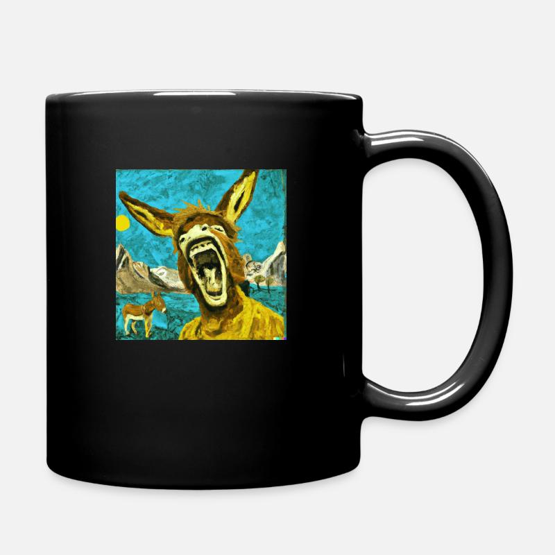 donkey scream - Tasse einfarbig - Schwarz