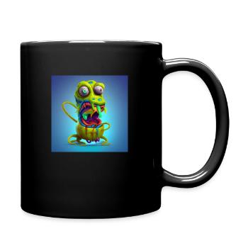 Green slimy monster design - Full Colour Mug - black - Right