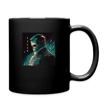 Robot skull - Full Colour Mug - black - Right