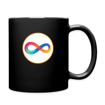 Unendlichkeit - Tasse einfarbig - Schwarz - Rechts
