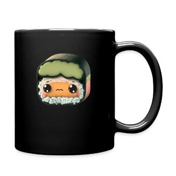 Cute Realistic Sushi Roll - Full Colour Mug - black - Right