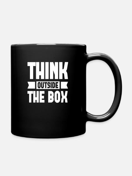 Think Outside The Box - Tasse einfarbig - Schwarz
