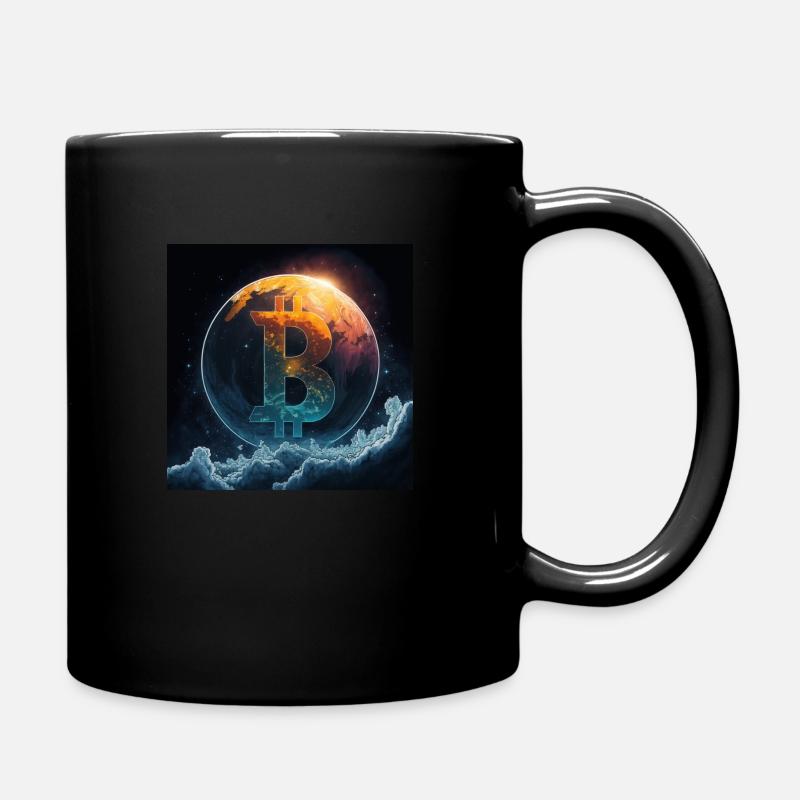Mond Bitcoin 4k - Tasse einfarbig - Schwarz