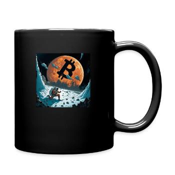 Bitcoin Moon - Full Colour Mug - black - Right