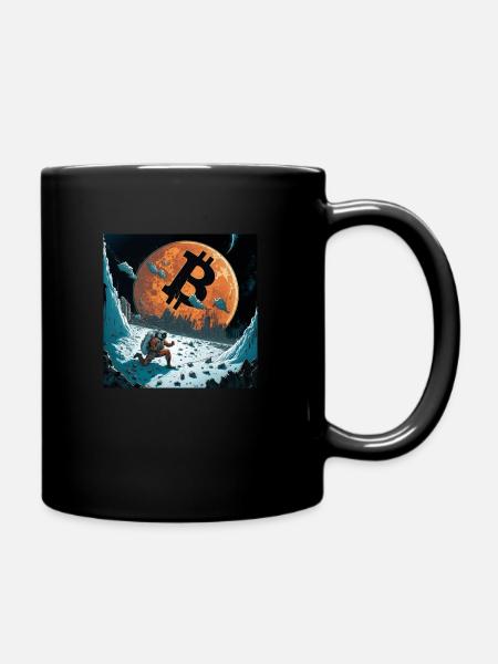 Lune Bitcoin - Mug uni - noir