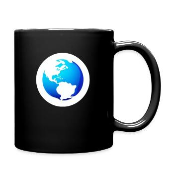 Mignon dessin animé représentation de la planète Terre 13 - Mug uni - noir - Droite