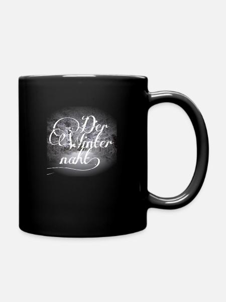 Der Winter Naht - Tasse einfarbig - Schwarz