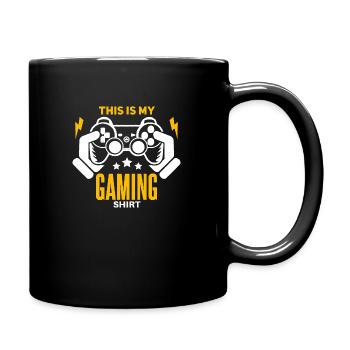 This is my Gaming Shirt - Full Colour Mug - black - Right