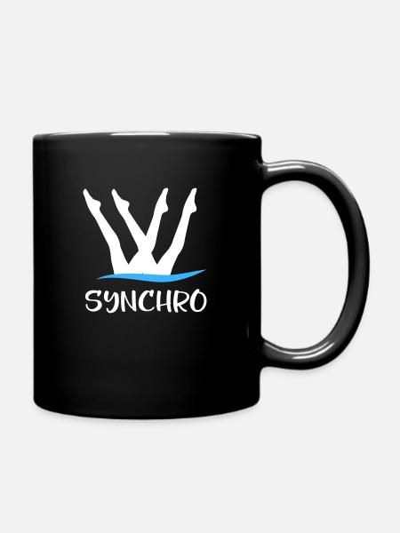 Synchronschwimmen - Tasse einfarbig - Schwarz