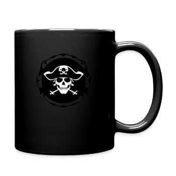 Crâne de pirate pirate - Mug uni - noir - Droite
