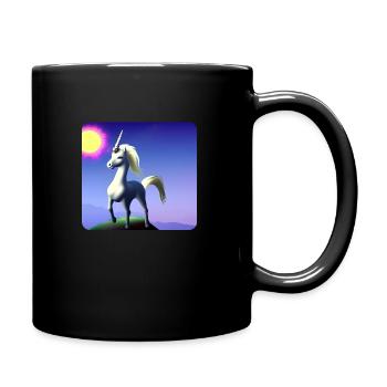 sunny sweet unicorn - Tasse einfarbig - Schwarz - Rechts