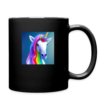 beautiful sweet unicorn look at me - Full Colour Mug - black - Right