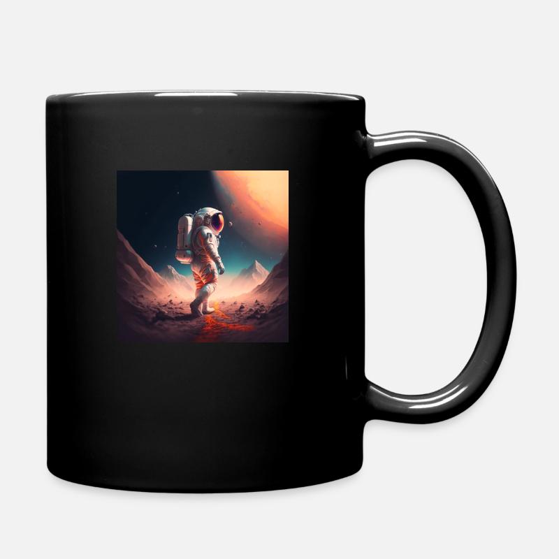 Astronaut inbetween mountains - Tasse einfarbig - Schwarz