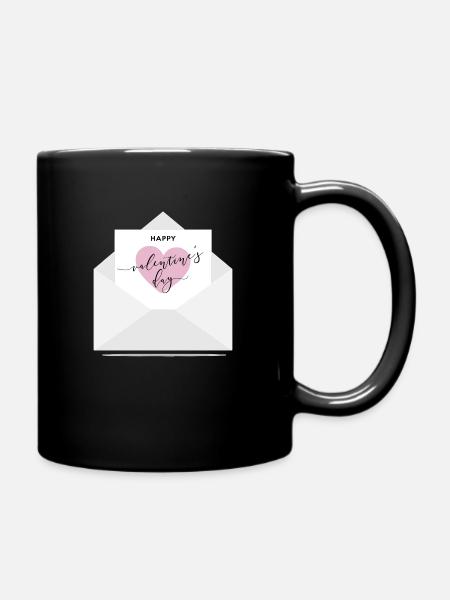 About happy valentine - Full Colour Mug - black