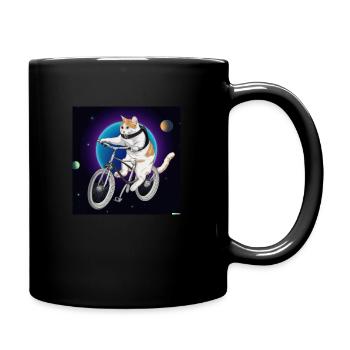 A Cat's Cosmic Adventure - Tasse einfarbig - Schwarz - Rechts