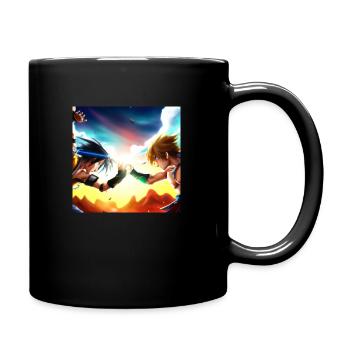 Anime-Feuer: Der Kampf um die Ehre - Tasse einfarbig - Schwarz - Rechts