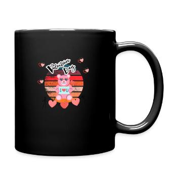 Un bel ours pour la Saint-Valentin - Mug uni - noir - Droite