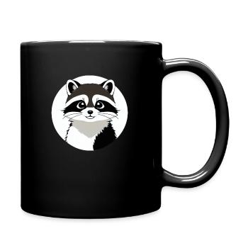 Raccoons Cute Cartoon Raccoon 36 - Full Colour Mug - black - Right