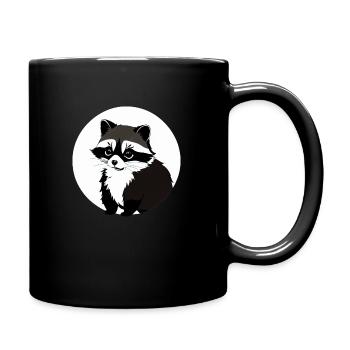 Raccoons Cute Cartoon Raccoon 7 - Full Colour Mug - black - Right