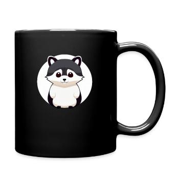 Raccoons Cute Cartoon Raccoon 15 - Full Colour Mug - black - Right