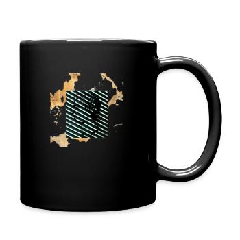 Griechisches Design - Tasse einfarbig - Schwarz - Rechts