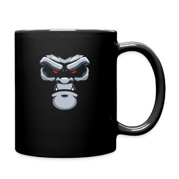 Gorilla-Face - Tasse einfarbig - Schwarz - Rechts