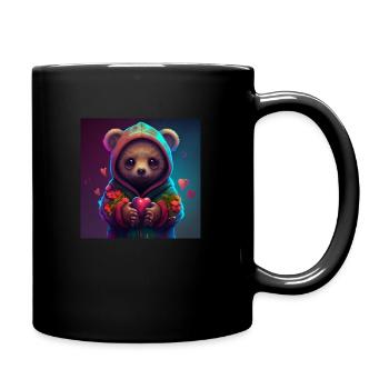 adorable cute teddy bear - Tasse einfarbig - Schwarz - Rechts