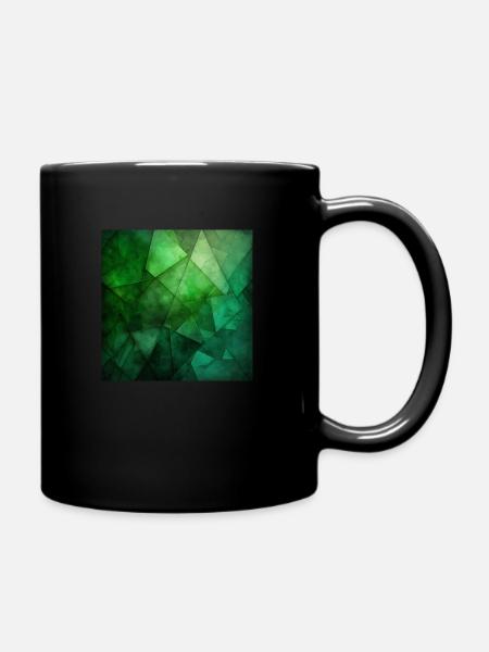 art abstrait vert émeraude - Mug uni - noir