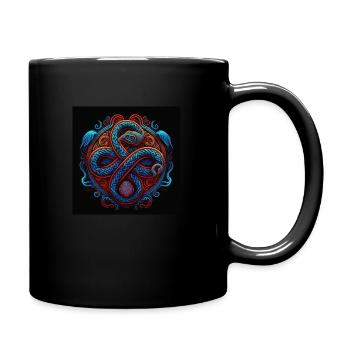 celtic snake - Tasse einfarbig - Schwarz - Rechts