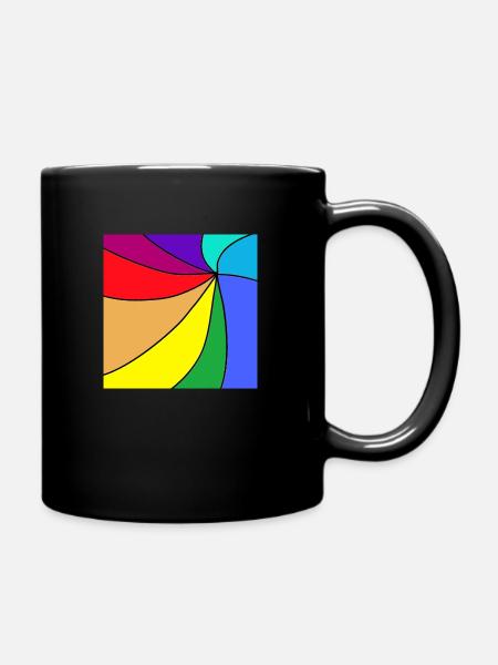 Retro Bogen - Tasse einfarbig - Schwarz