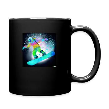 snowboarder - Tasse einfarbig - Schwarz - Rechts