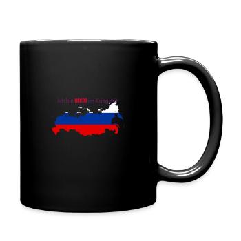 Ich bin nicht im Krieg mit Russland - Tasse einfarbig - Schwarz - Rechts