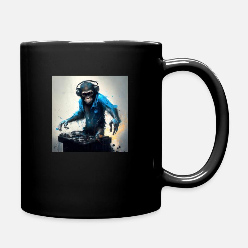 ein Affe, der DJ ist - Tasse einfarbig - Schwarz