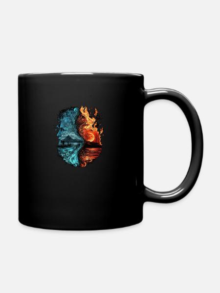 L’eau contre le feu - Mug uni - noir