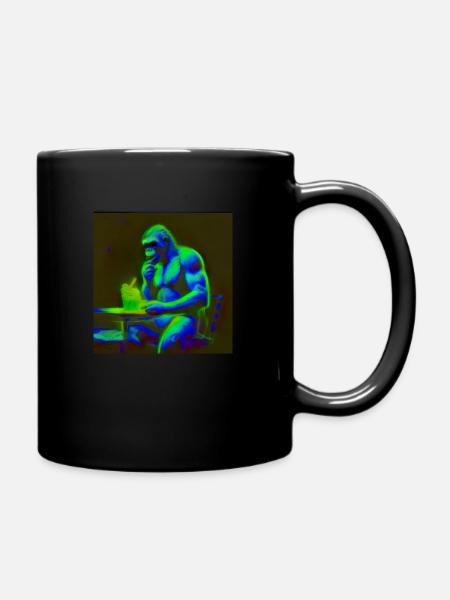 gorilla - Full Colour Mug - black