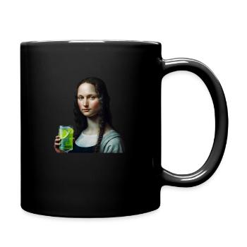 Modern Mona Lisa with G-Tonic - Tasse einfarbig - Schwarz - Rechts