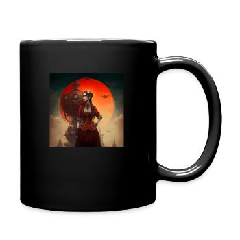 Steampunkt Woman in the Sky, Design 6 - Full Colour Mug - black - Right