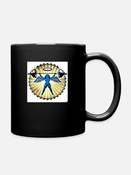 angelic barbell1 - Tasse einfarbig - Schwarz